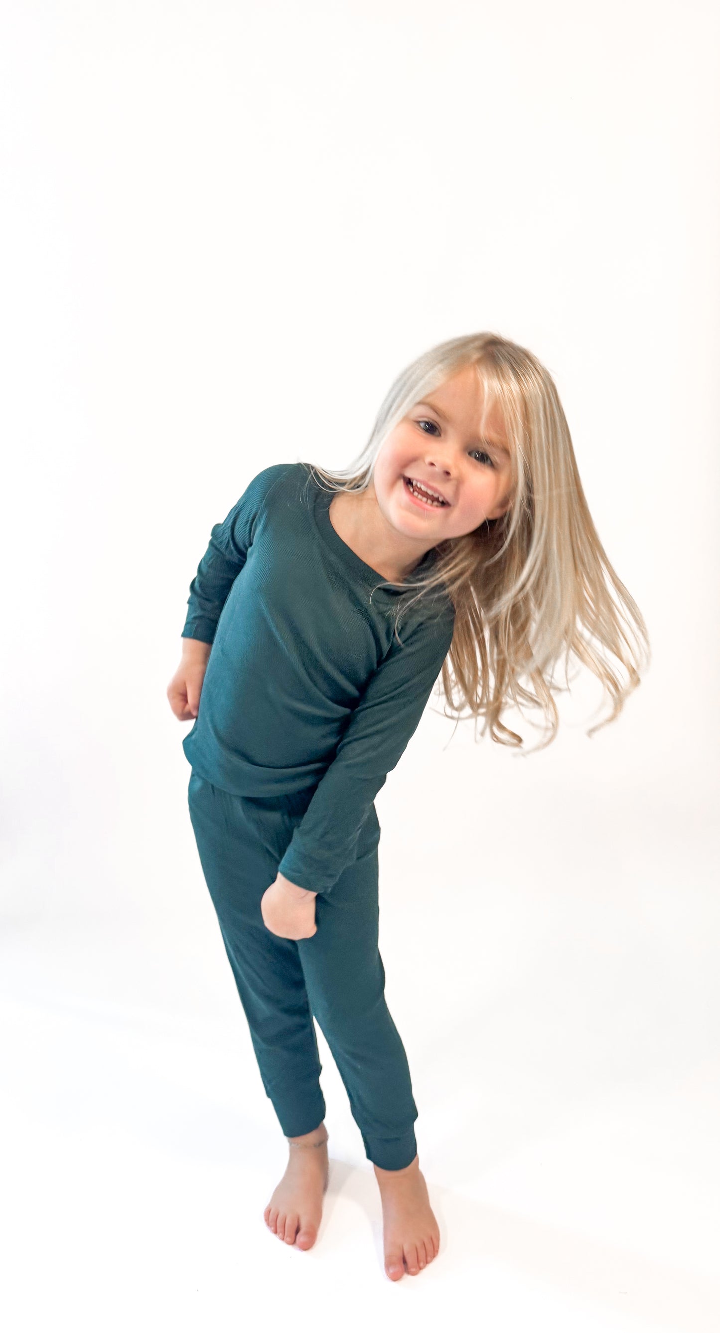 Ribbed Forest Green Jammies