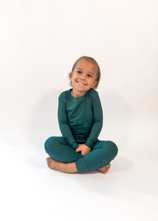 Ribbed Forest Green Jammies