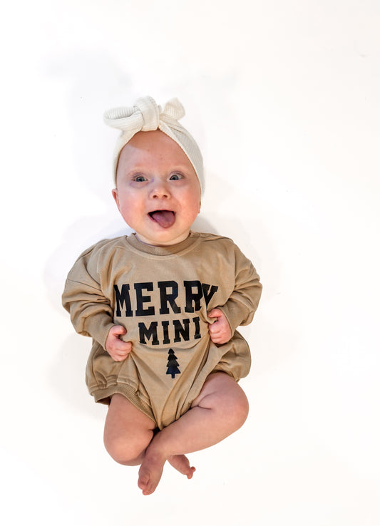 Merry Mini Christmas Sweatshirt Romper