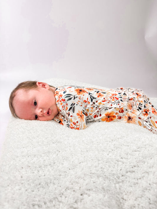 Floral Ruffle Bamboo Sleeper