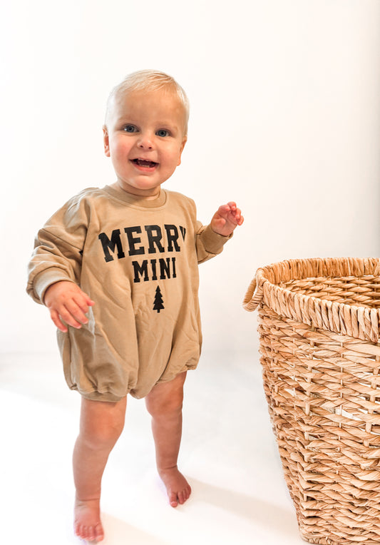 Merry Mini Christmas Sweatshirt Romper