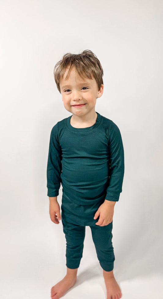 Ribbed Forest Green Jammies